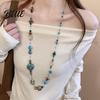 Choker Necklace Vintage Beaded with Colorful Stones Friendly To Stone