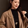 One For Autumn And Winter, Two Pearl Leaf Sweater Chain Temperament Versatile Leaf Pearl Long Necklace Brooch