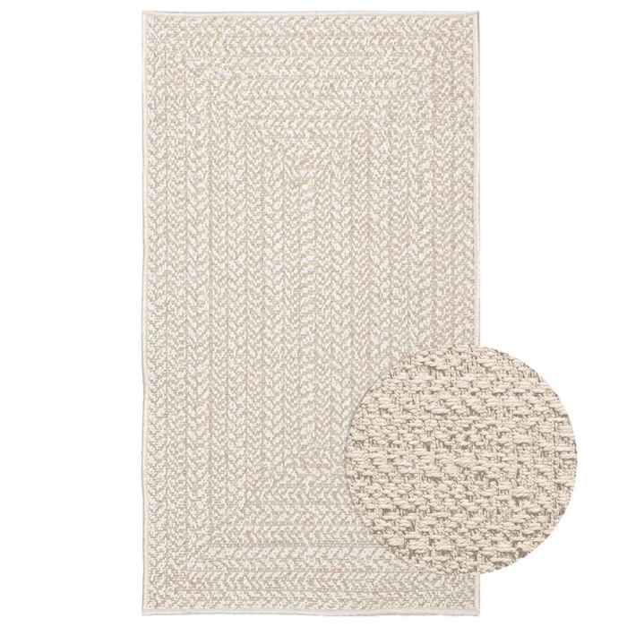 VidaXL ZIZUR Rug Cream 60x110 Cm Jute Look Indoor Outdoor, Outdoor Rug, Floor Mat, Indoor Rug, 4010358