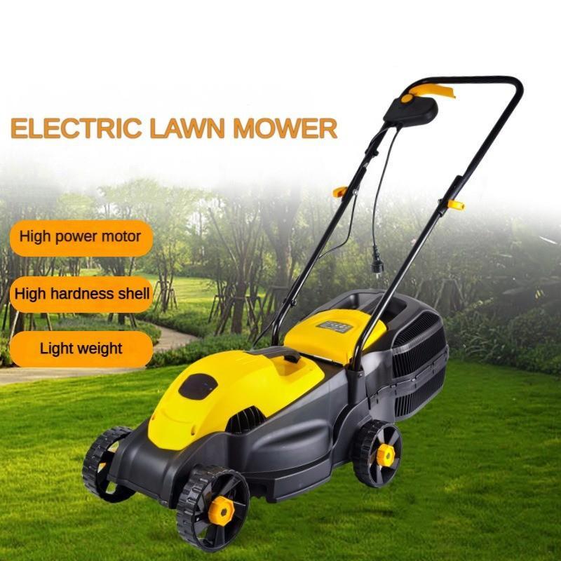 1200W 220V Portable Lawnmower Household Hand Push Garden Grass Trimmer High Power Electric Lawn Mower
