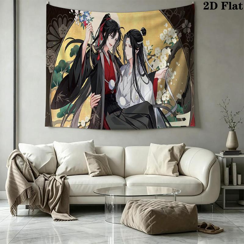 Mo Dao Zu Shi Wall Tapestry Aesthetic Wall Hanging Printed Fabric Blanket Decorative Tapestries for Bedroom Living Room Home Decor