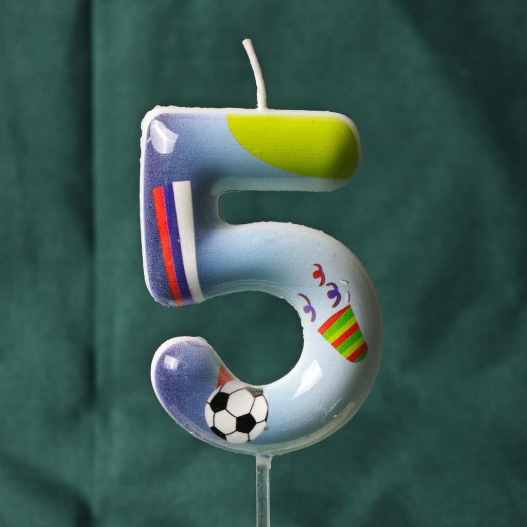 Football Themed Numbers 0-9 Candles Birthday Candles Cake Decorations