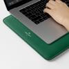 Comfyable Laptop Sleeve 14 Inch Precisely Compatible with MacBook Pro M4 M3 M2 M1 Pro/Max 2024, Genuine Leather Cover Case, Leafy Green