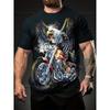 Sommer Herren Mode Stilvoll Bequem Rundhals Kurzarm T-Shirt Bunte Tiere 3D Druck Lässig Locker Atmungsaktiv Weich Übergröße T-Shirt