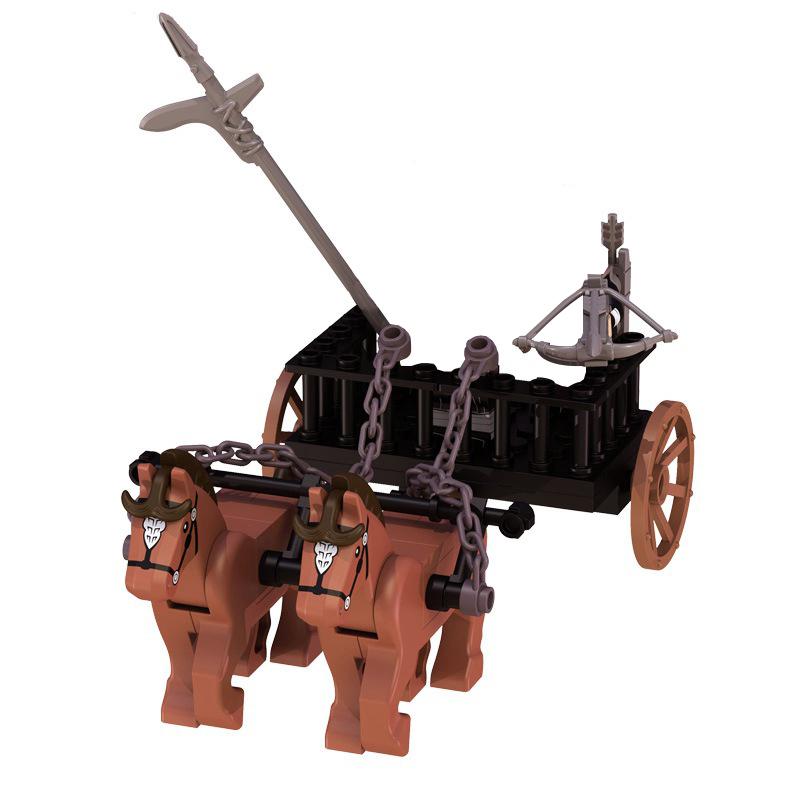 Military-Style Superior-Grade Moc First-Class Middle Ages War-Horse High-Standard Chariot Premium-Quality War Top-Grade Elephant High-Standard