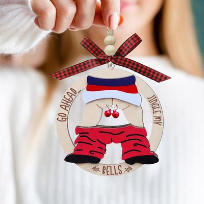 1/3Pcs Funny Christmas Ornaments Wooden Naughty Ugly Xmas Tree Hanging Sign Inappropriate