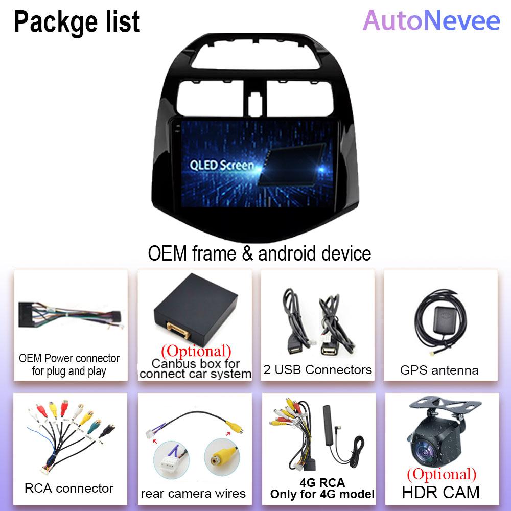 For Chevrolet Spark M300 2009 - 2016 Car Radio Android Auto Multimedia Video Player Stereo GPS Navigation 4G WIFI BT No 2din DVD