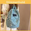 Pattern Simple Checkered Letter Decoration Student Leisure Backpack For School
