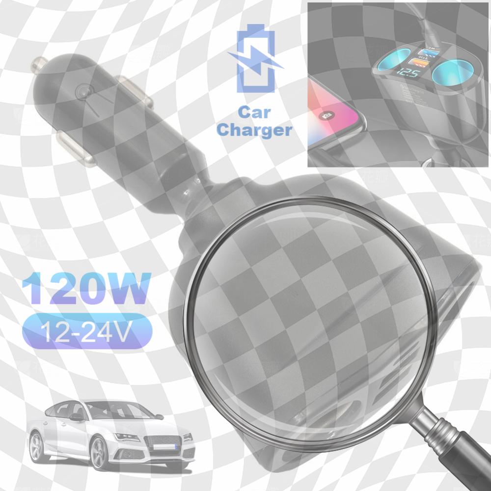 

Car Cigarette Lighter Socket Splitter 2.4A PD QC3.0 12V-24V 2 USB Charger C Ports Fast Charging Car Charger Power Adapter China Mainland