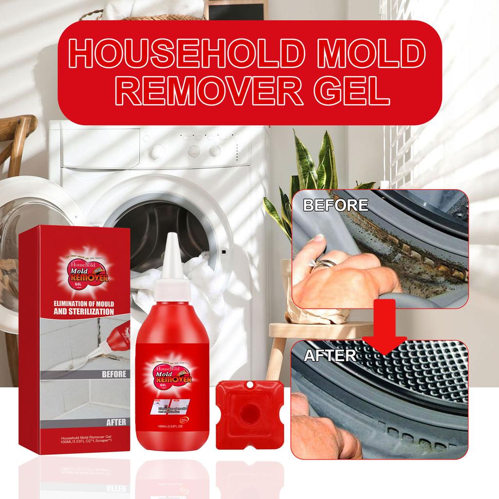 Easy To Use Mold Remover Mold Cleaner Gel Rapidly Eliminate Mold for Washing Machine Refrigerator Strip 1Bottle/2Bottle