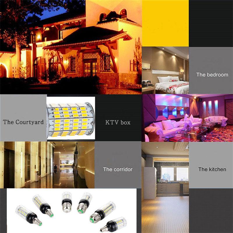 E27 E14 LED Corn Bulbs 27LEDs 3W  SMD5730 E12 E26 LED Lamp 110V 220V 12V 24V Cool/Warm/Neutral White Light for Home Decor