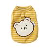 Lightweight Cartoon Striped Bear Vest Small Dogs Teddy Two-Legged Outfit With Leash Hole