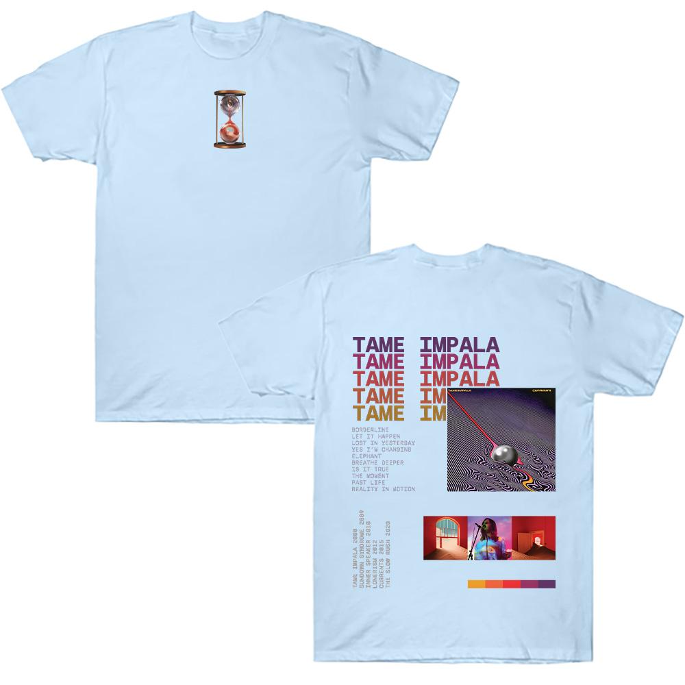 Винтажные футболки Tame Impala, графическая футболка Tame Impala Currents, унисекс, модные хлопковые футболки, летний новый дизайн, подарок для фанатов XS