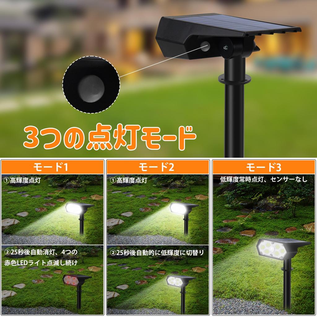 Solar Outdoor Motion Sensor Garden 42 Daylight Security and Disaster IP65 Lighting for Parking Set of 2 Light, Light, Spotlight, Illumination,