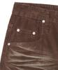 Nomaenyueol Wave Curved Corduroy Pants - Brown