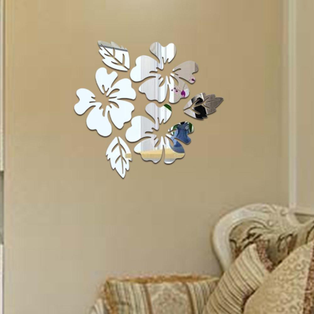 10Pc Waterproof Removable Wall Mirror Stickers DIY Decal Mural Home Art Decor UK