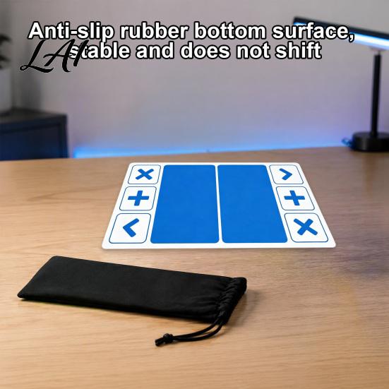Desktop Exchange Organizer Fidget Trading Board Mat with Storage Bag 12x24 Inch Toy Game Accessories Pad Portable Playmat Divided Zones for