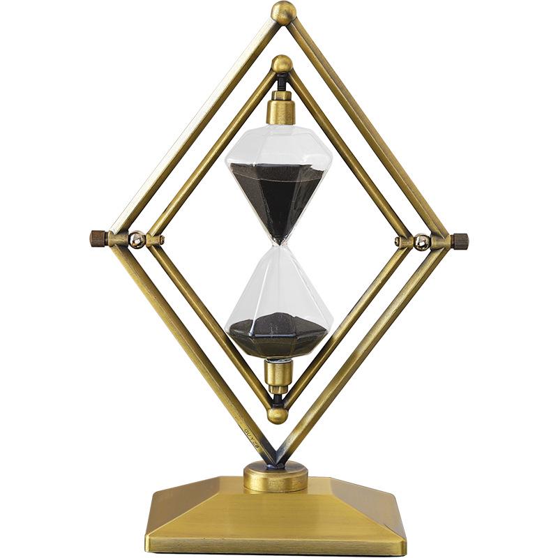 Creative Geometric Hourglass Ornament: Luxury Soft Furnishings for Office or Study Decor
