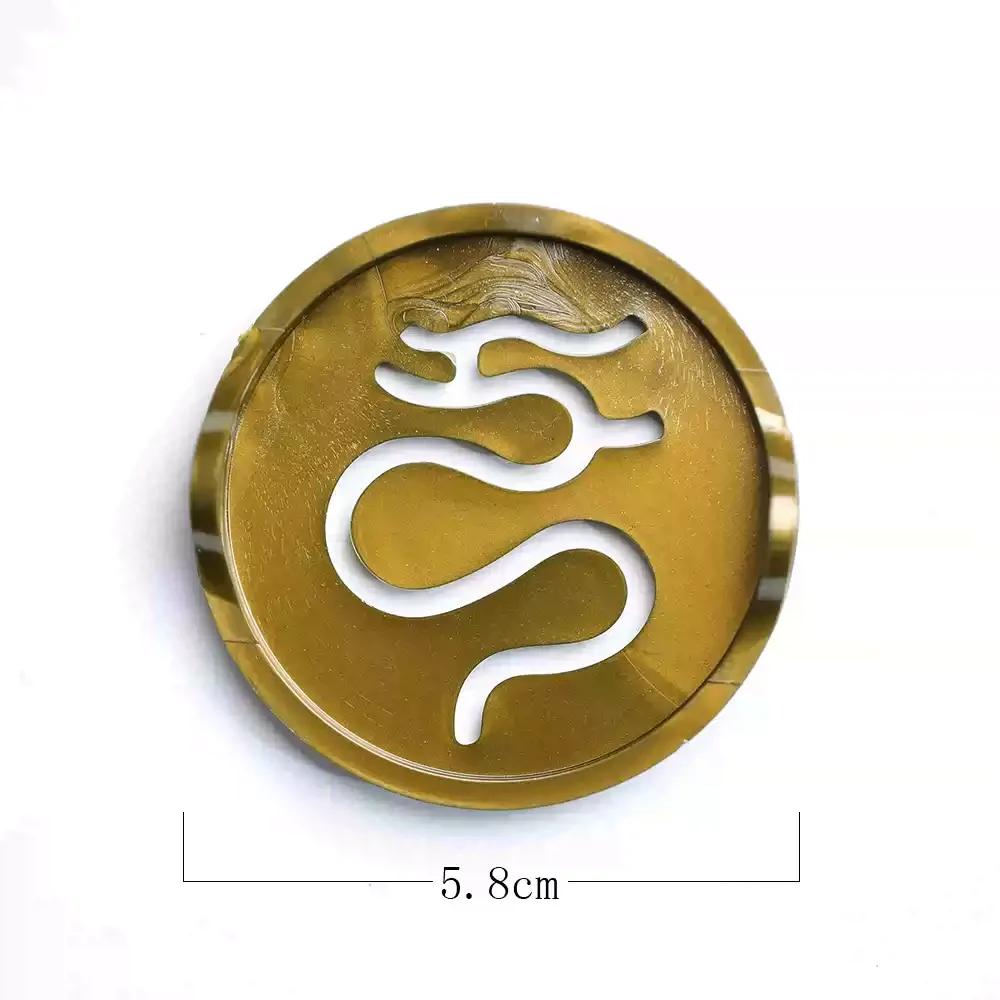 5.8cm Synthetic Resin Incense Seal Tools Lotus Dragon Longevity Pattern Mould/ Agarwood Sandalwood Powder  Ash Pressing Tool