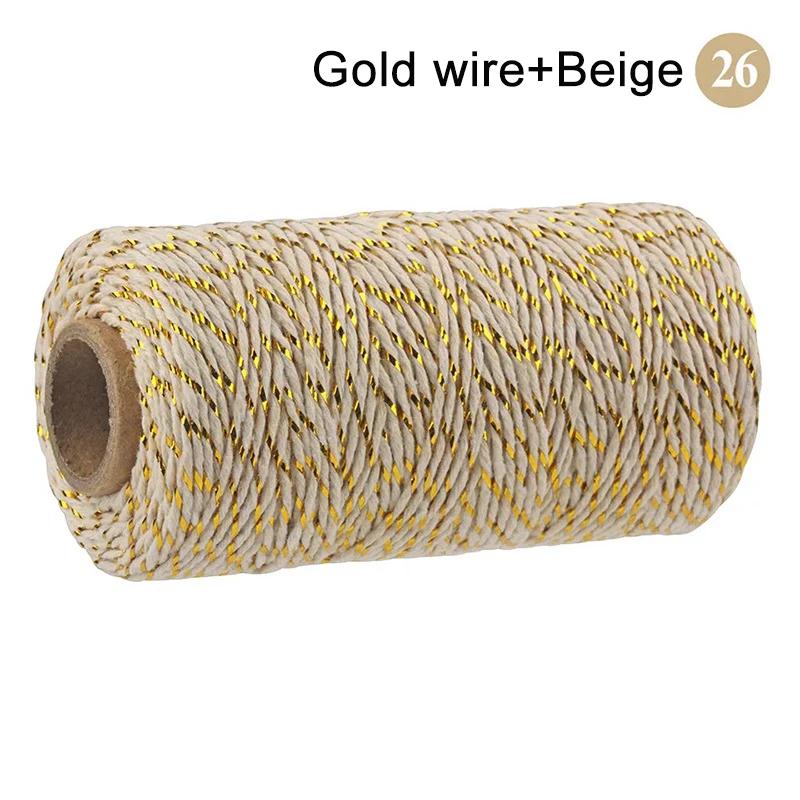 2mm 100M Macrame Cord Corda di cotone Spago Filo Stringa Artigianato Cucito fai da te Fatti a mano Arazzi Boemia Festa di nozze Decorazioni per la casa