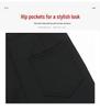 High Waist Black Shark Leggings - Plus Size Velvet Winter Pencil Pants
