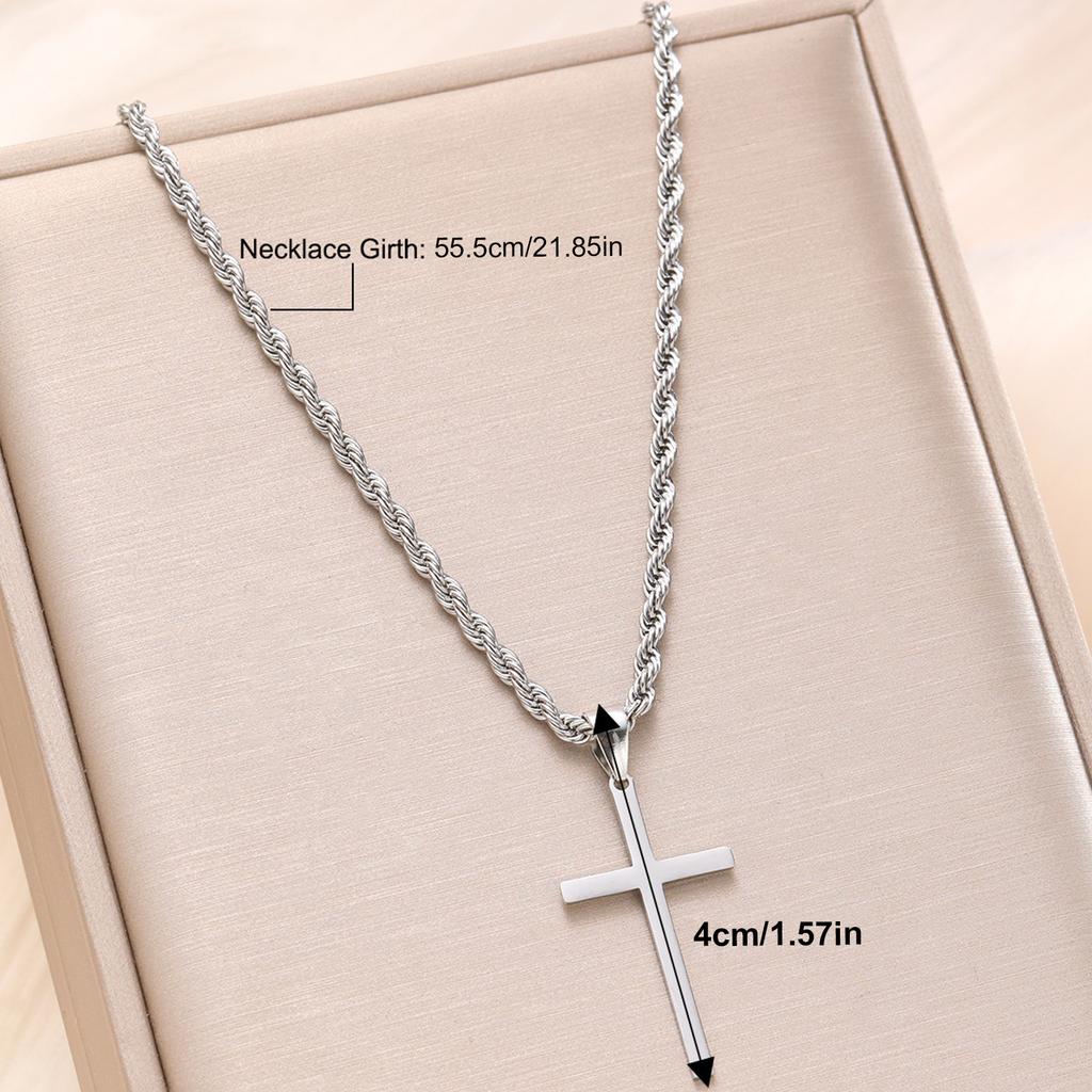 Robustní slitinové křížky přívěsek náhrdelník minimalistický elegantní barevný šperk doplněk pro muže a ženy módní choker dárky