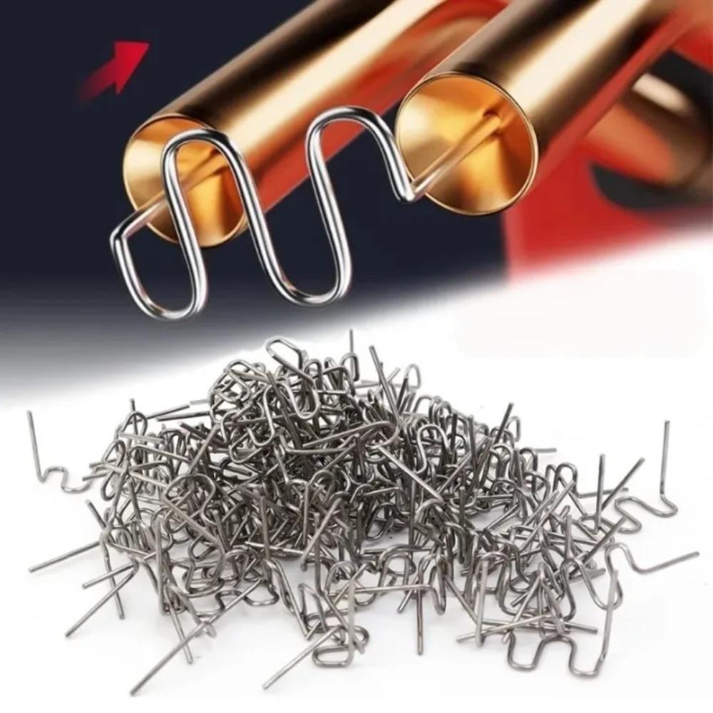 500pcs Plastic Welding Stainless Steel Hot Staples 0.8mm 0.6mm Pre Cut Wave Staples Welding Car Bumper Automotive Repair Tools