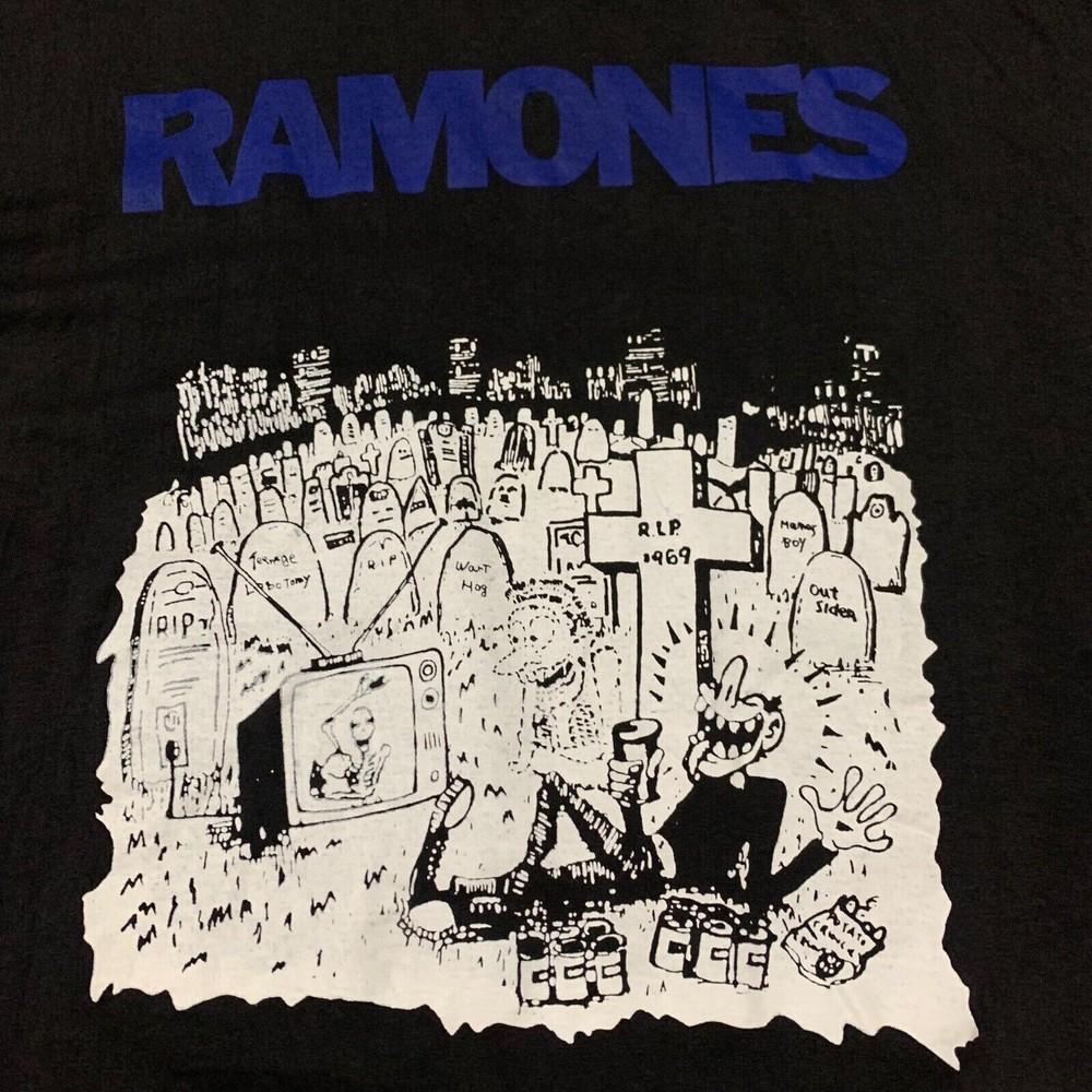 Ramones Винтажная футболка 80-х Унисекс Хлопковая футболка Все размеры S-4XL M239 Унисекс футболка XL