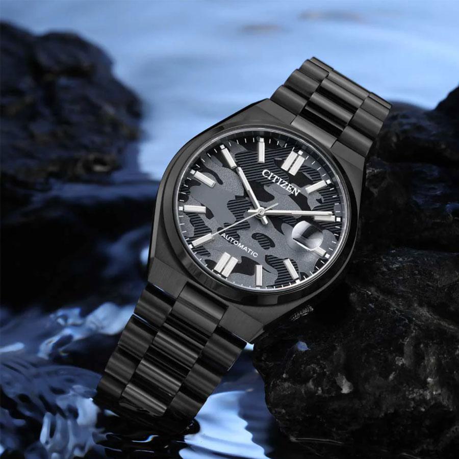 Citizen Automatic Black Camouflage Dial Sapphire Glass NJ0155-87E