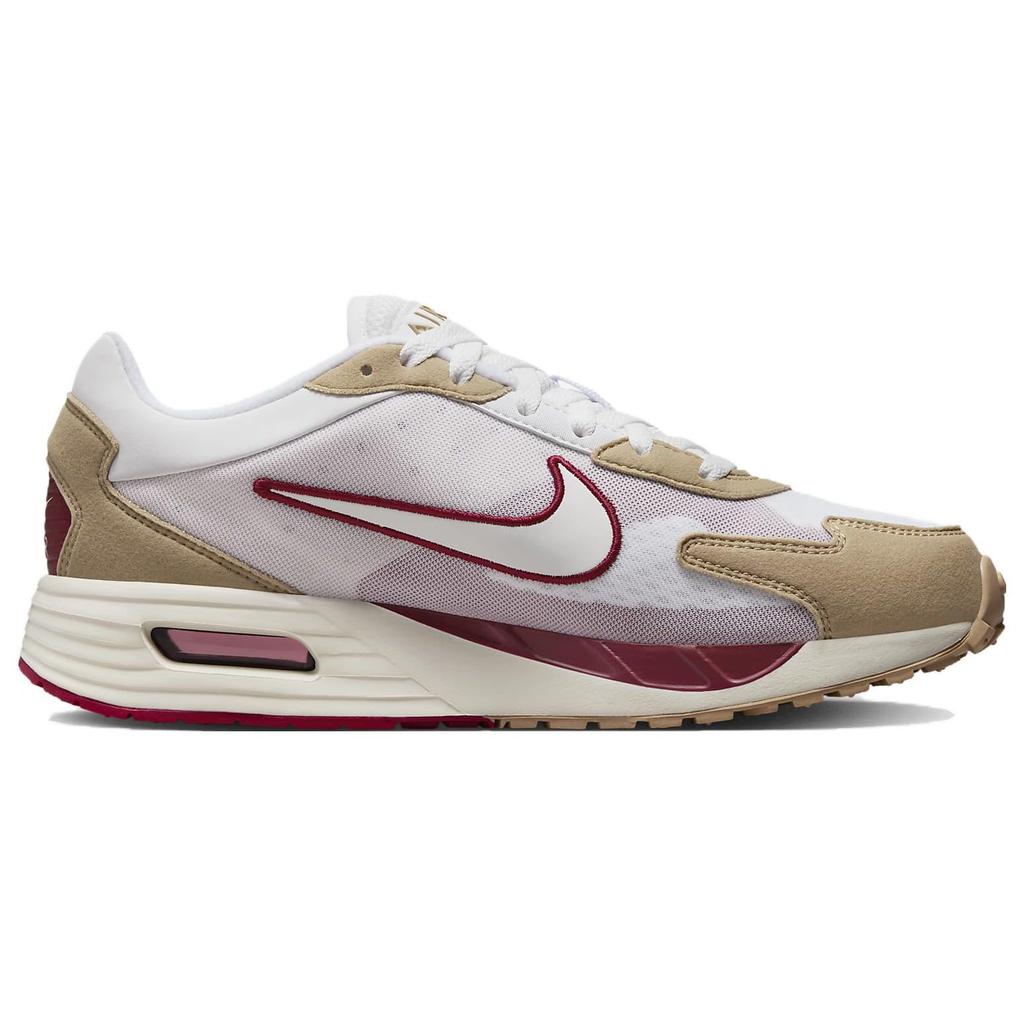 Nike Air Max Solo Mesh Synthetic Leather Comfortable Versatile Durable Breathable Low-Top Casual Shoes Men sneakers White Red DX3666-101