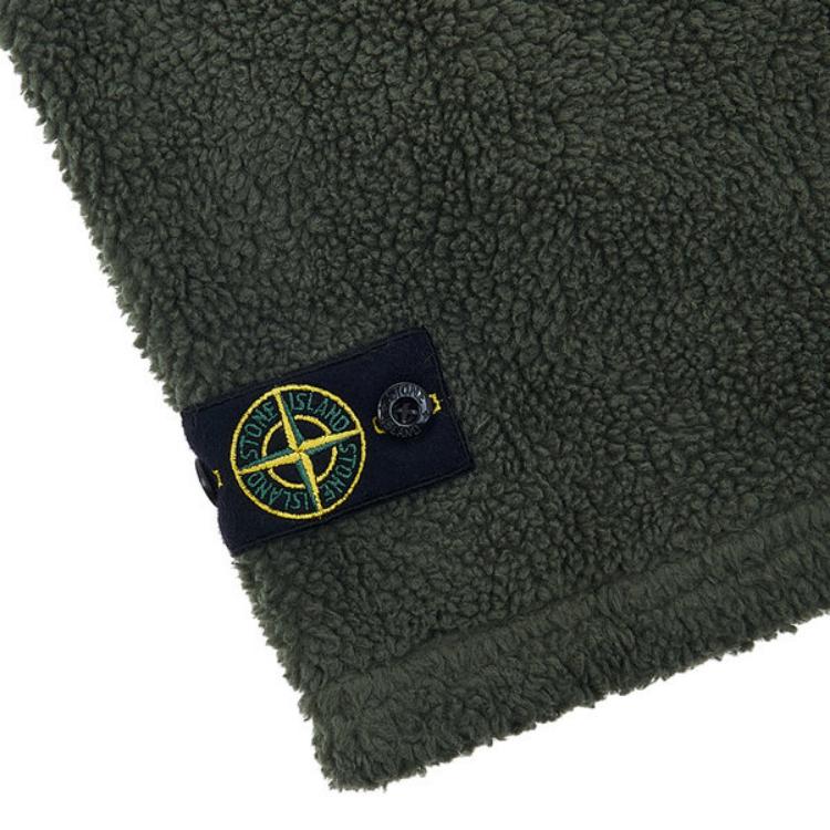 Stone Island Vest Color Block Zipper Chest Pocket Stand Collar Kids vests Green 771662043-V0058