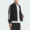 Adidas FW24 3-Stripes Warm Series volná ležérní bunda s dlouhým rukávem unisex černá JI6638