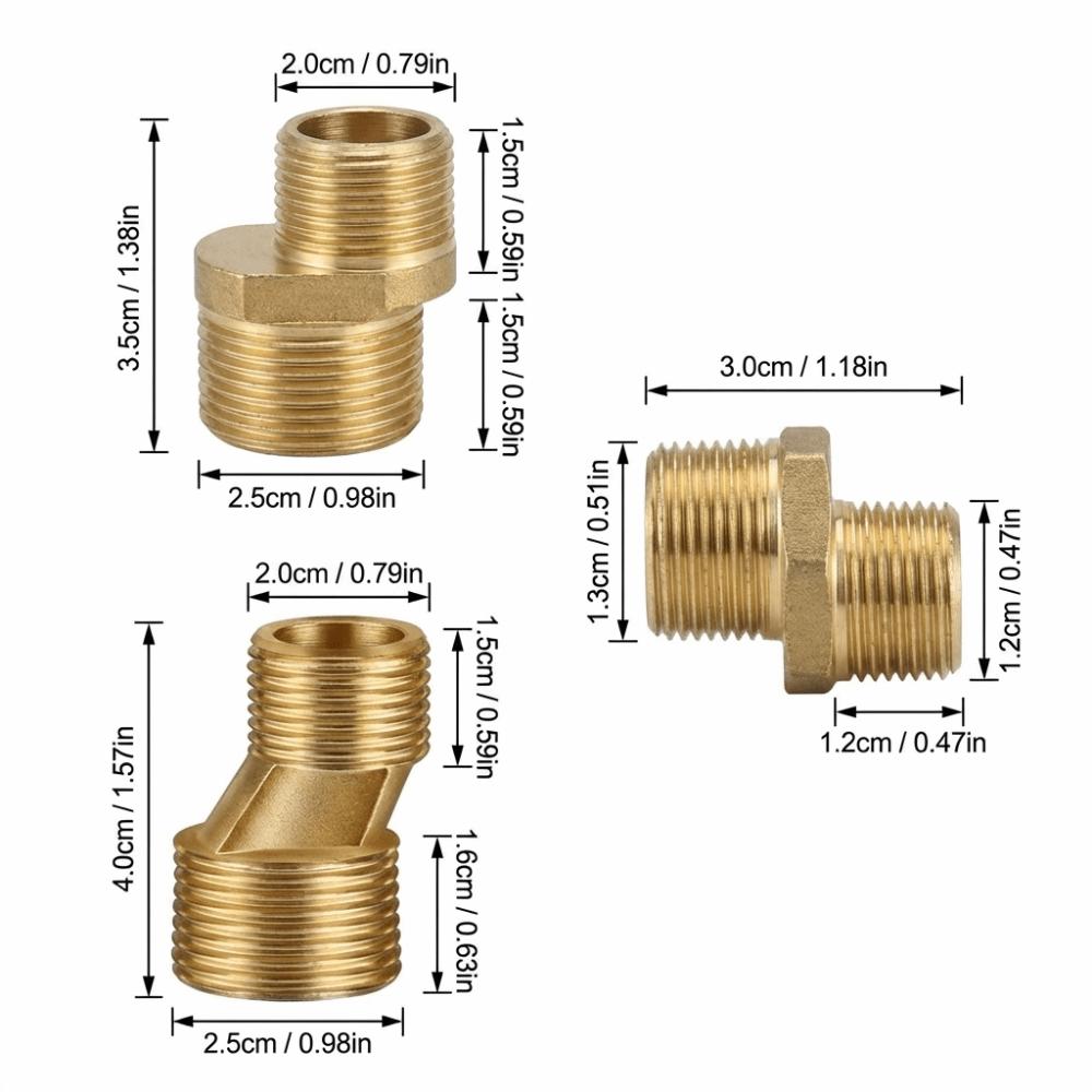 Standard Tee Ultra Short Curved Foot Shower Adapter Tee Reducing Fitting  Maintenance