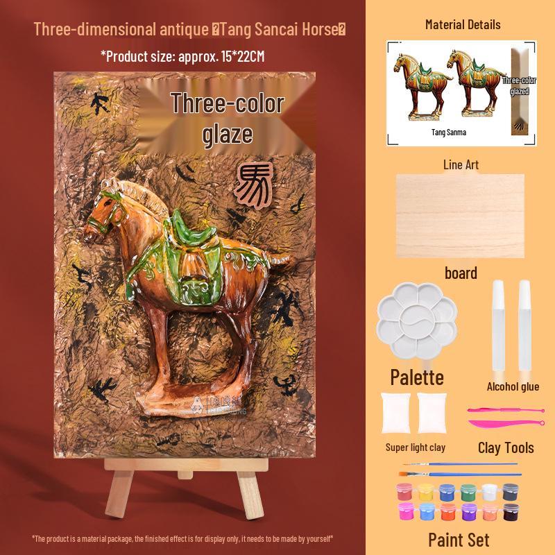 

Xianci Tang Sancai 3D Ancient Chinese Relics Creative Painting Kit for Children