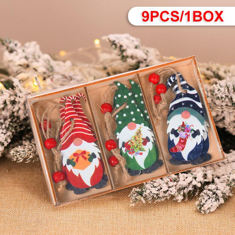 Wooden Christmas Pendant Merry Christmas Decoration for Home 2025 Navidad Xmas Tree Hanging Ornaments Kids Gifts New Year 2025