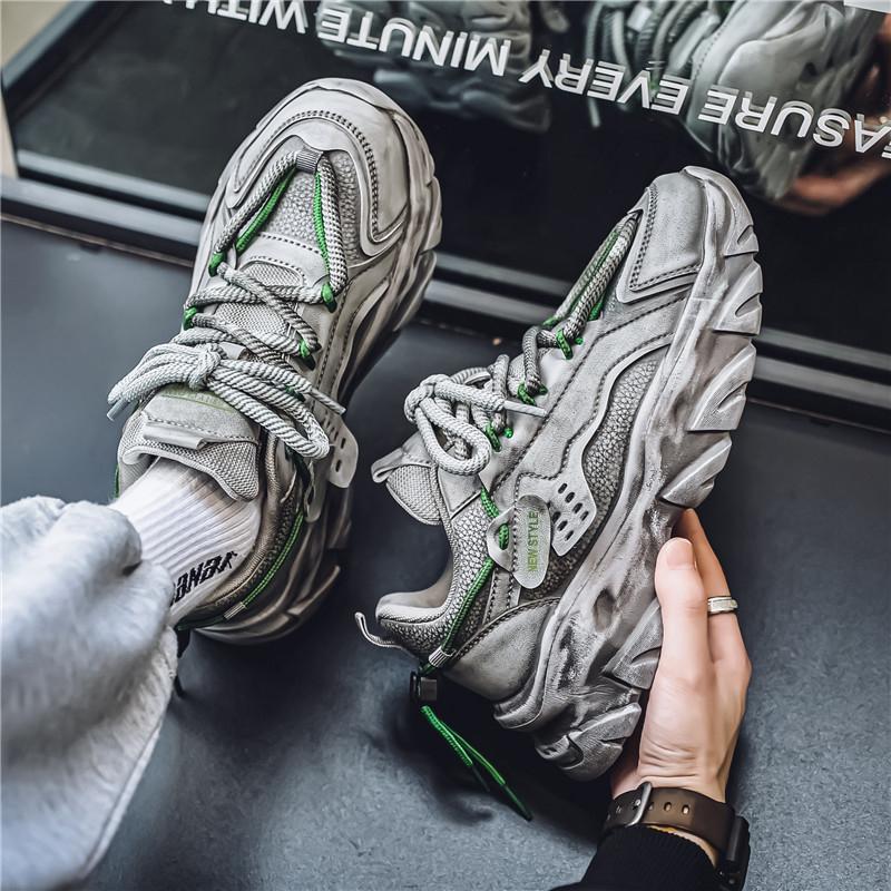 

2025 autumn and winter new men s sports shoes platform casual dad shoes versatile trendy sports shoes men s trendy shoes 44