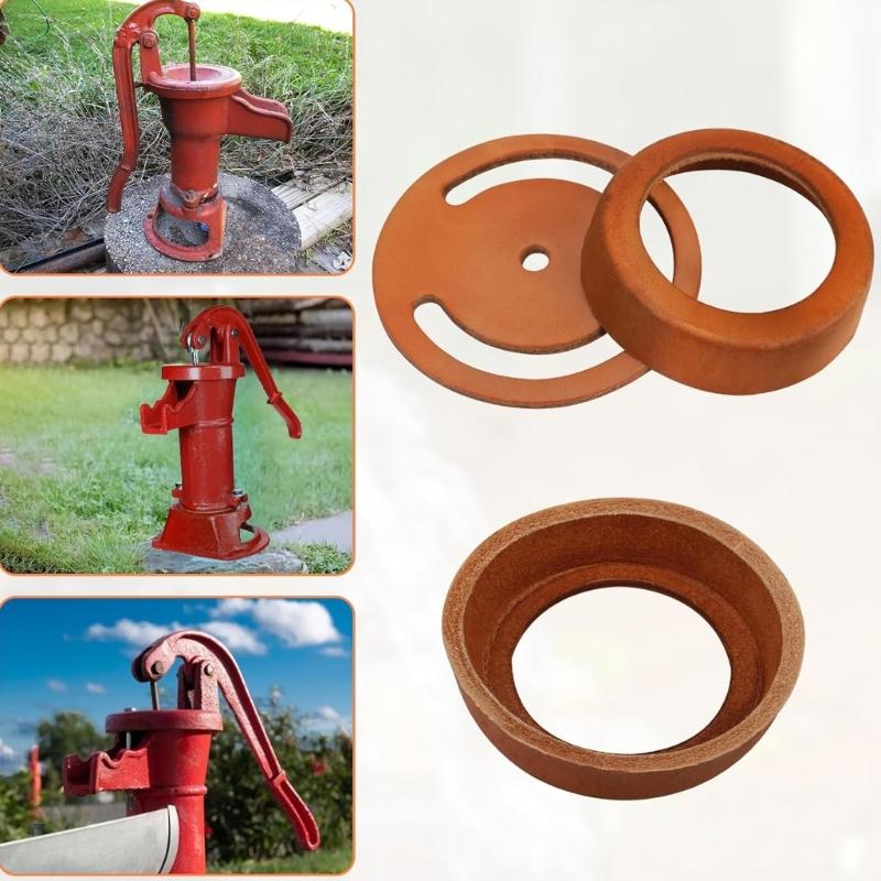Well Pumps Accessory Set Includes Leather Pads and Pistons for Efficient Maintenance Suitable for Various User
