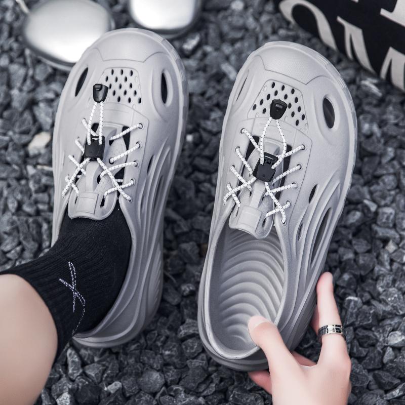 2025 Nowe Męskie Kapcie Letnie Miękkie Buty na Plażę Outdoorowe Antypoślizgowe Sznurowane Projektanckie Personalizowane Puste Buty