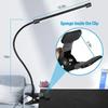 LED Clip Type Desk Lamp, Student Dormitory, Bedroom, Desktop, Bedside Reading Lamp, Eye Protection Small Desk Lamp, Black