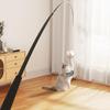 Retractable Cat Teaser Rod with Feather - Bite-Resistant Kitten Toy for Self-Play