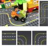 Diy Highway Road Plate Bausteine ​​Ziegel Spielzeug kompatibel mit Duplo