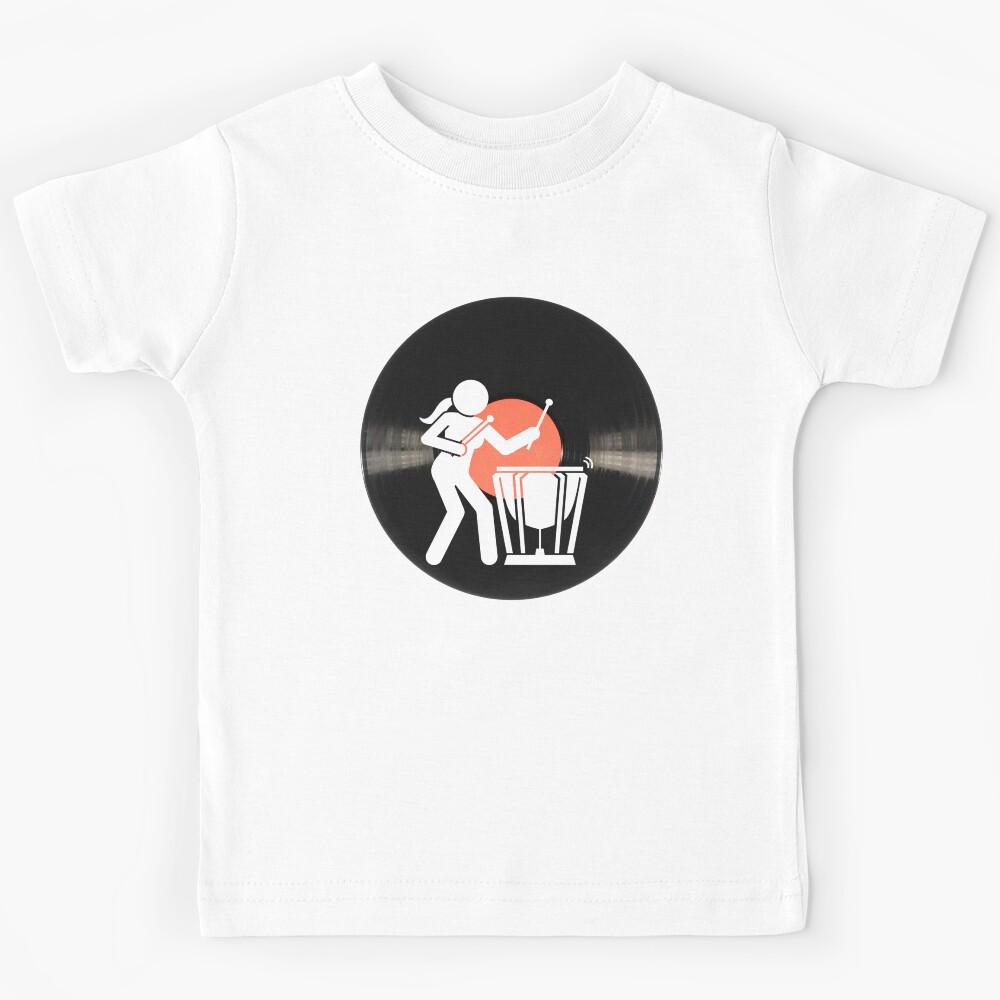 vintage timpani player music Kids T-Shirt 150