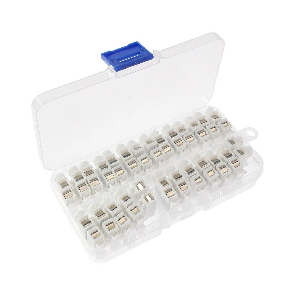 26Pcs CH2 2 Pins Quick Splice Lock Wire Connector Electrical Cable Terminals for LED Strip Connectors, 20x17x13.5mm Adapter Wire
