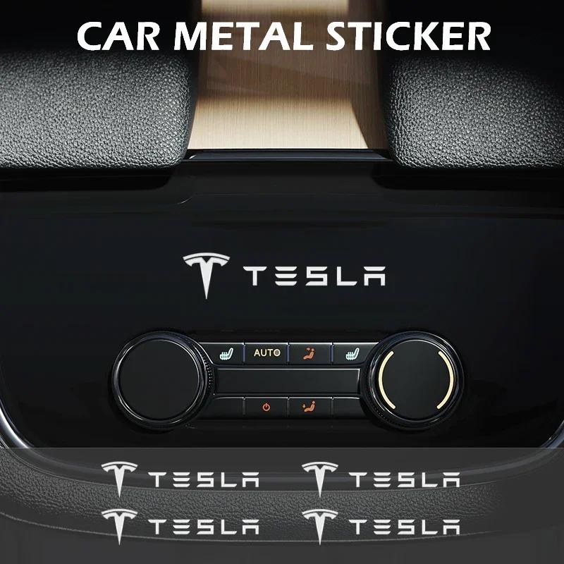 Autoaufkleber 2025 Neues Tesla Metallemblem Auto Dekor Aufkleber Auto Scheibenwischer Aufkleber Für Tesla Modell 3 Modell X Y Stil Roadster M