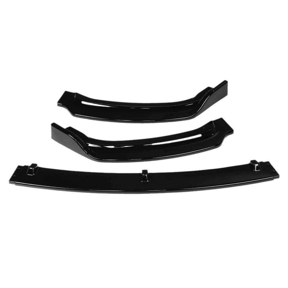 Gloss Black Front Lip Bumper for 2012-2017 BMW 3 Series F35, Regular Version - Three-Section Design.