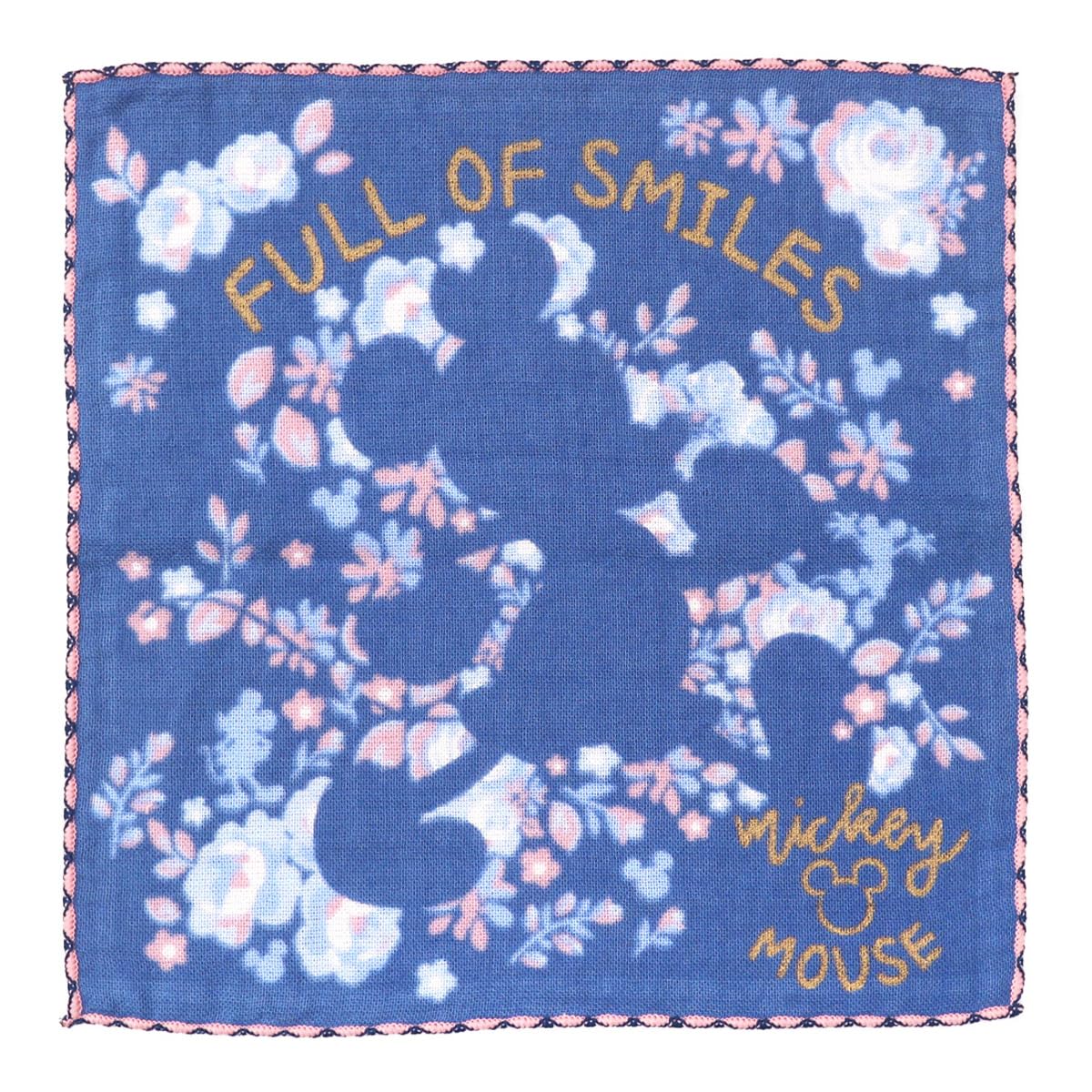 Marushin Handkerchief Disney Mickey Garden Wreath Cotton Antibacterial Deodorant