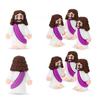 12/48Pcs Mini Jesus Figurine PVC Savior Jesus Figures Model Statue Sculpture Desktop Decoration Easter Ornaments