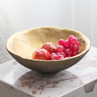 Simple Modern Creative Metal Lychee Pattern Fruit Plate Ornaments Decoration Living Room Dining Table Coffee Table Light Luxury Storage Tray