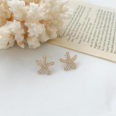 Oir Gold Minimalist Women's Clean Earrings with Beads