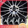 UEQPZ1 New 2025 Hot 4PCS 56mm 65mm Car Wheel Center Hub Emblem Sticker for MERCEDES BENZ W203 W204 W205 W209 W210 W211 W212 W176 W166 W